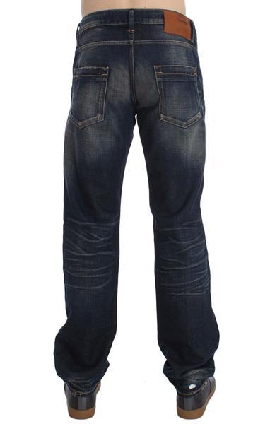 Grote foto ylisia fashion blue wash straight fit low waist jeans w34 kleding heren spijkerbroeken en jeans