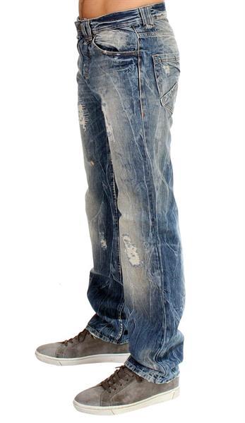 Grote foto galliano blue washed cotton jeans w27 kleding heren spijkerbroeken en jeans