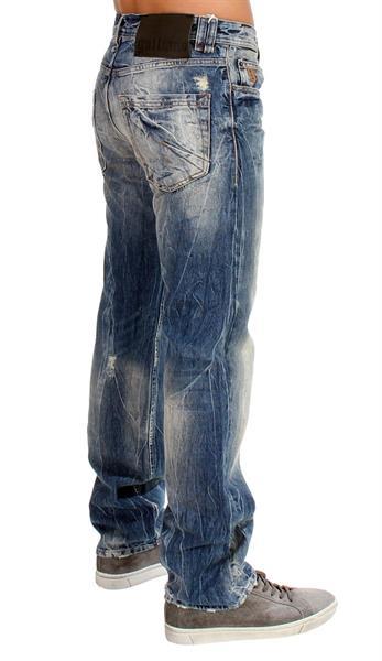 Grote foto galliano blue washed cotton jeans w27 kleding heren spijkerbroeken en jeans