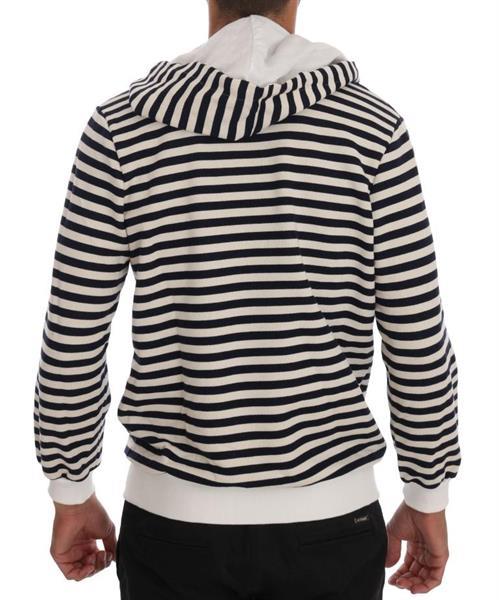 Grote foto daniele alessandrini blue white striped hooded cotton sweate kleding heren truien en vesten