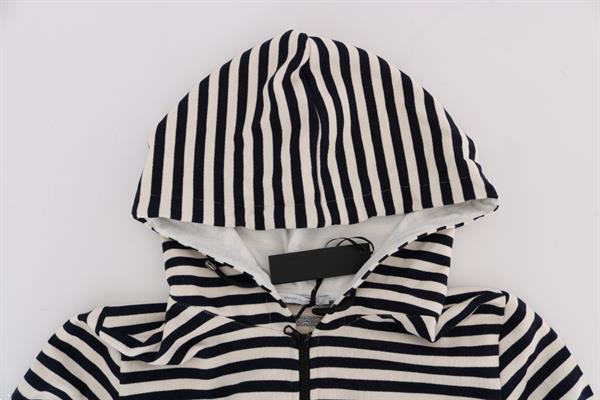 Grote foto daniele alessandrini blue white striped hooded cotton sweate kleding heren truien en vesten
