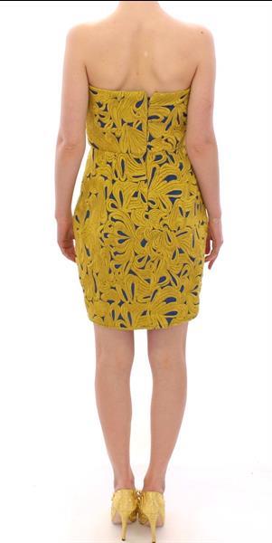 Grote foto sachin babi blue yellow strapless bubble mini shift dress kleding dames jurken en rokken