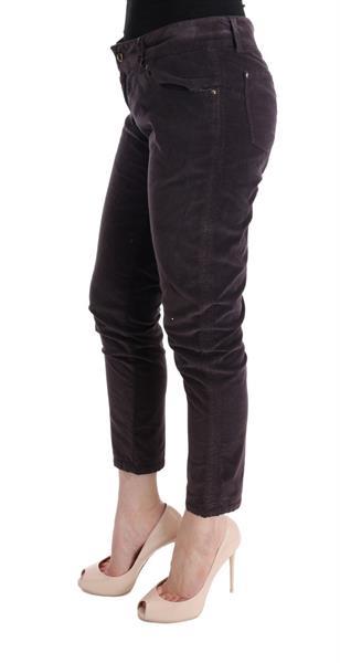 Grote foto ermanno scervino brown cotton cropped casual pants it40 s kleding dames spijkerbroeken en jeans
