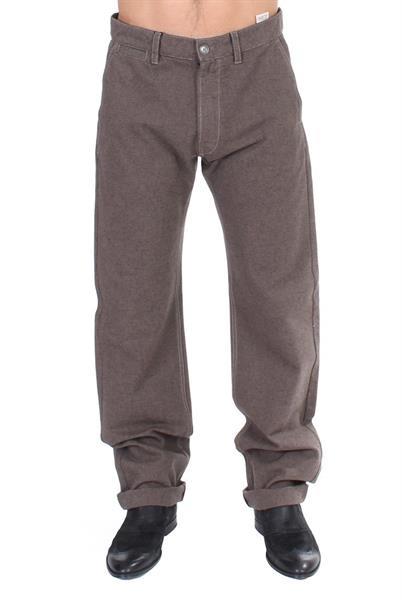 Grote foto gf ferre brown cotton regular fit casual pants it48 m kleding heren spijkerbroeken en jeans