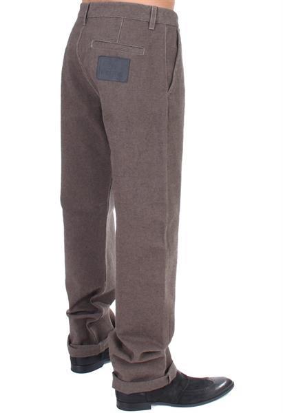 Grote foto gf ferre brown cotton regular fit casual pants it48 m kleding heren spijkerbroeken en jeans