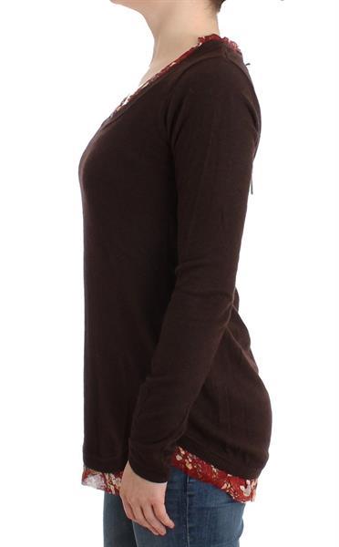 Grote foto cavalli brown crewneck sweater it40 s kleding dames truien en vesten