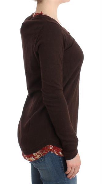 Grote foto cavalli brown crewneck sweater it40 s kleding dames truien en vesten