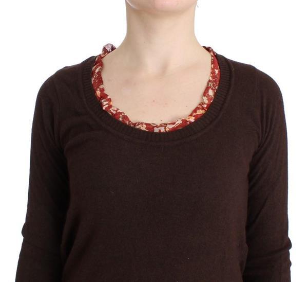 Grote foto cavalli brown crewneck sweater it40 s kleding dames truien en vesten