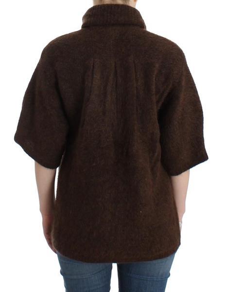 Grote foto cavalli brown mohair knitted cardigan it44 l kleding dames truien en vesten