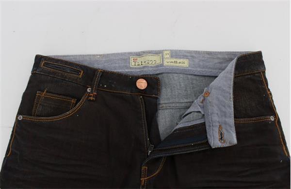 Grote foto ylisia fashion brown wash cotton stretch slim fit jeans w34 kleding heren spijkerbroeken en jeans