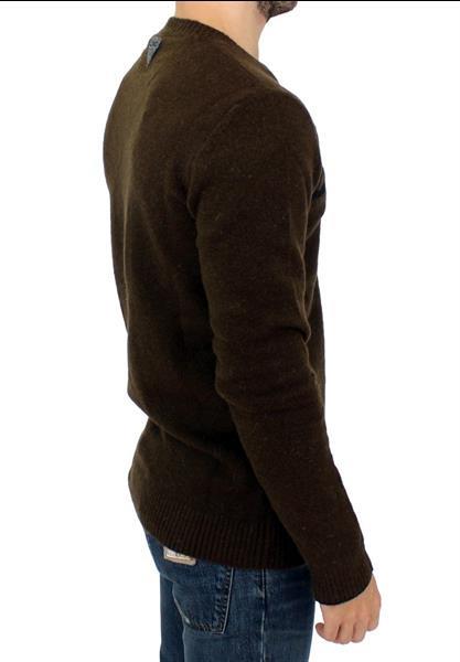Grote foto costume national brown striped crewneck sweater it52 xl kleding heren truien en vesten