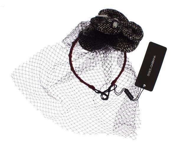 Grote foto dolce gabbana diadem headband tiara black floral fascinato kleding dames sieraden