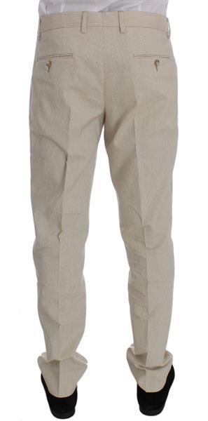 Grote foto dolce gabbana beige striped cotton chinos pants it48 m kleding heren spijkerbroeken en jeans