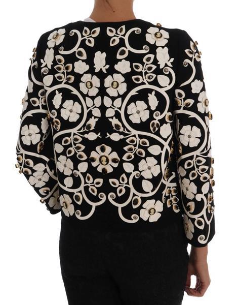 Grote foto dolce gabbana dolce gabbana black baroque floral crystal kleding dames jassen zomer