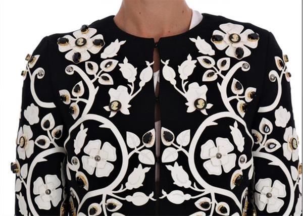 Grote foto dolce gabbana dolce gabbana black baroque floral crystal kleding dames jassen zomer