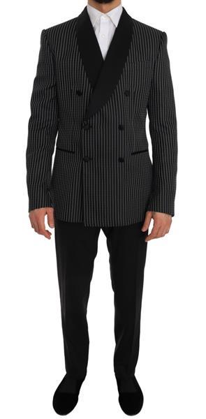 Grote foto dolce gabbana dolce gabbana black double breasted slim f kleding heren kostuums en colberts