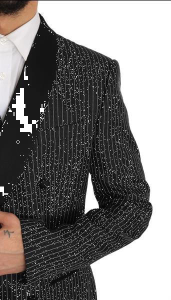 Grote foto dolce gabbana dolce gabbana black double breasted slim f kleding heren kostuums en colberts
