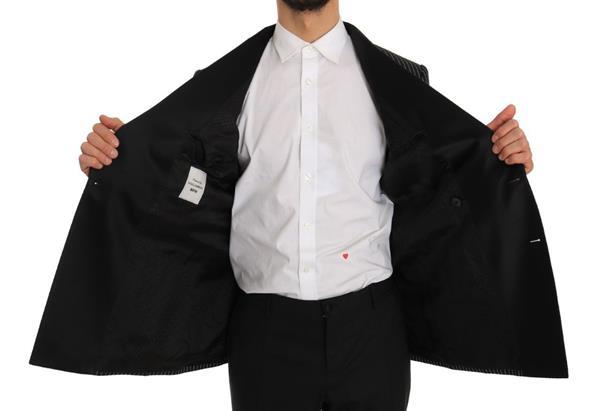 Grote foto dolce gabbana dolce gabbana black double breasted slim f kleding heren kostuums en colberts