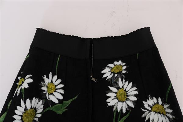 Grote foto dolce gabbana black embellished daisy brocade skirt it36 x kleding dames jurken en rokken