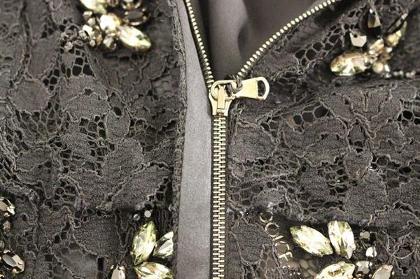Grote foto dolce gabbana dolce gabbana black floral lace crystal em kleding dames jurken en rokken