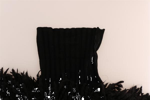 Grote foto dolce gabbana dolce gabbana black fringes wool pullover kleding dames truien en vesten