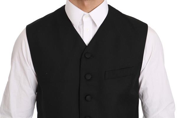 Grote foto dolce gabbana black formal dress waistcoat gillet vest it4 kleding heren truien en vesten