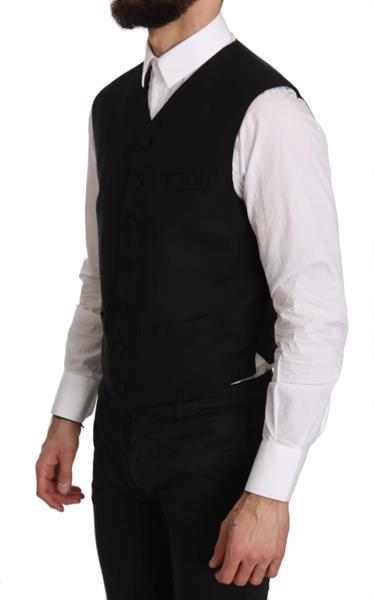 Grote foto dolce gabbana black formal dress waistcoat gillet vest it4 kleding heren truien en vesten