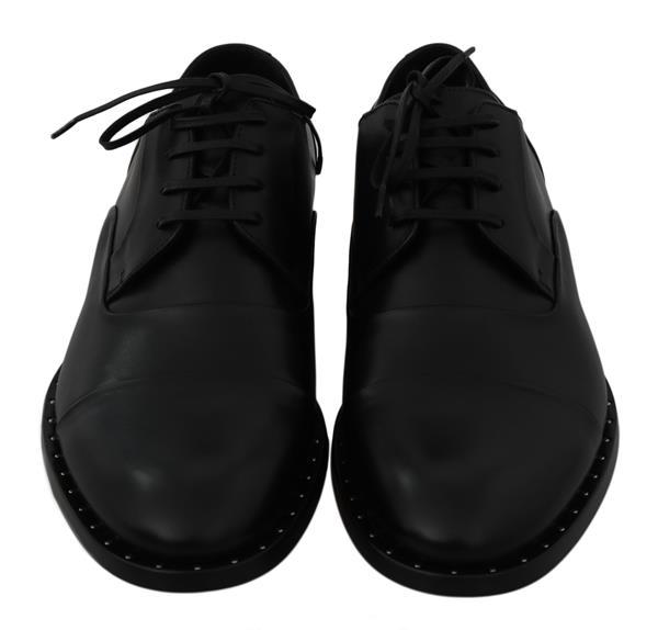 Grote foto dolce gabbana black leather derby formal shoes eu39 us6 kleding heren schoenen