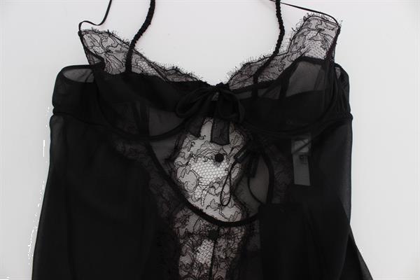 Grote foto dolce gabbana black silk lace babydoll lingerie top it4 kleding dames ondergoed