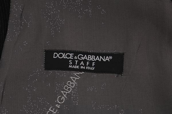 Grote foto dolce gabbana black staff cotton rayon vest it50 l kleding heren truien en vesten