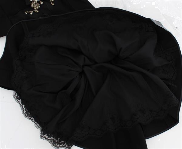 Grote foto dolce gabbana black stretch a line shift crystal dress it4 kleding dames jurken en rokken