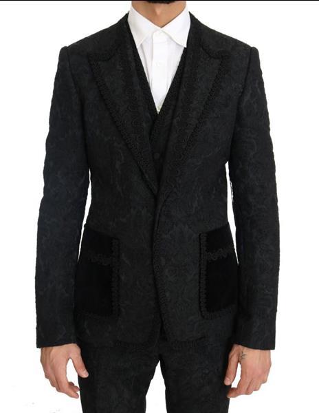 Grote foto dolce gabbana black torrero slim 3 piece one button suit i kleding heren kostuums en colberts