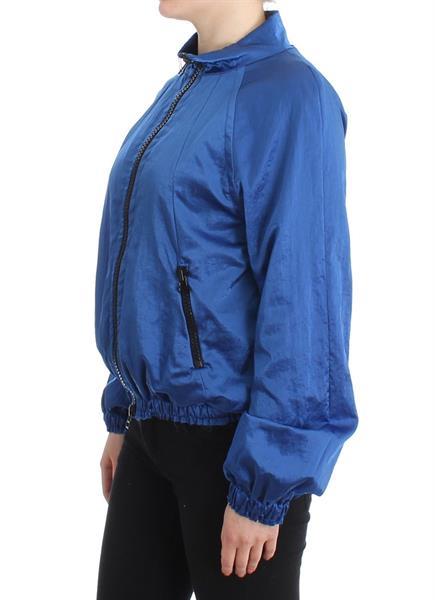 Grote foto gf ferre blue bomber jacket coat blazer short nylon it40 kleding dames jassen zomer