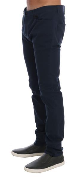 Grote foto costume national blue cotton stretch slim fit pants it48 m kleding heren spijkerbroeken en jeans