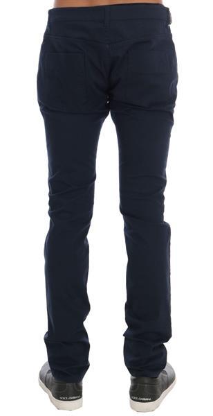 Grote foto costume national blue cotton stretch slim fit pants it48 m kleding heren spijkerbroeken en jeans