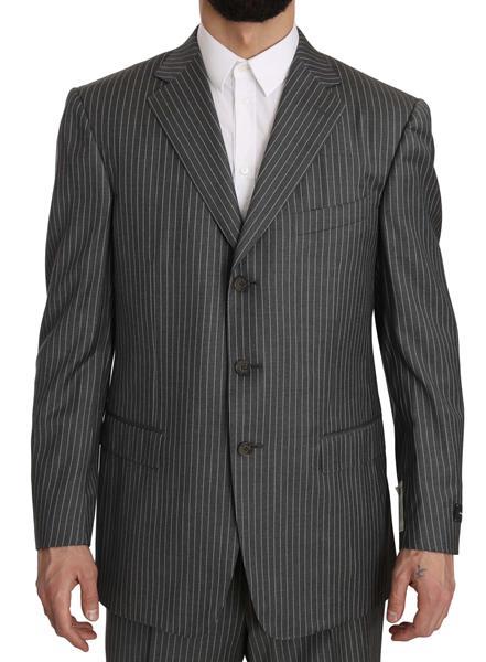 Grote foto ermenegildo zegna wool gray striped 2 piece suit it50 l kleding heren kostuums en colberts