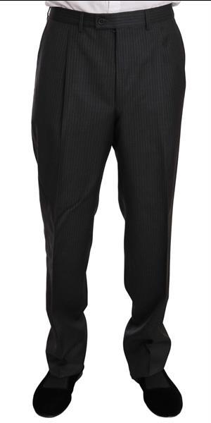 Grote foto z zegna striped gray two piece 3 button wool suit it52 l kleding heren kostuums en colberts