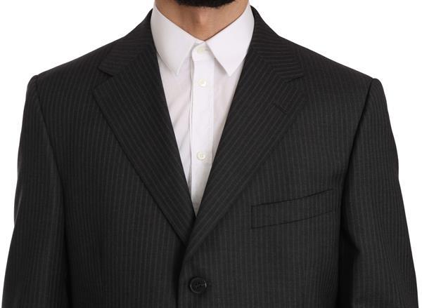 Grote foto z zegna striped gray two piece 3 button wool suit it52 l kleding heren kostuums en colberts
