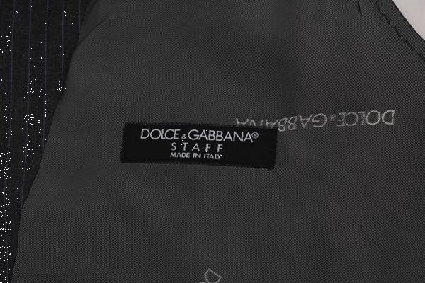 Grote foto dolce gabbana gray staff cotton striped vest it50 l kleding heren truien en vesten