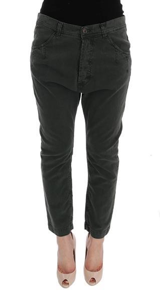 Grote foto dolce gabbana gray cotton high waist cropped jeans w26 kleding dames spijkerbroeken en jeans