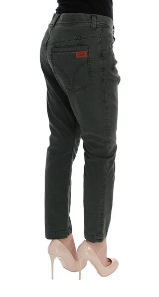 Grote foto dolce gabbana gray cotton high waist cropped jeans w26 kleding dames spijkerbroeken en jeans