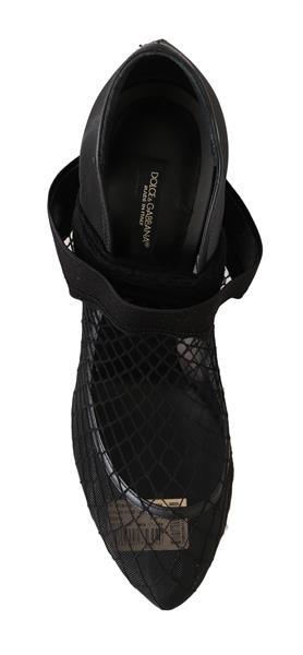 Grote foto dolce gabbana black netted sock heels pumps eu41 us10.5 kleding heren schoenen