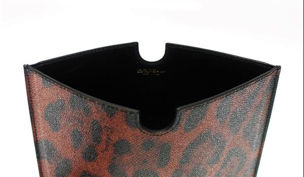 Grote foto dolce gabbana leopard leather ipad tablet ebook cover bag telecommunicatie tablets