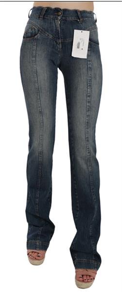 Grote foto cavalli blue denim regular stretch bootcut flared pants w26 kleding dames spijkerbroeken en jeans