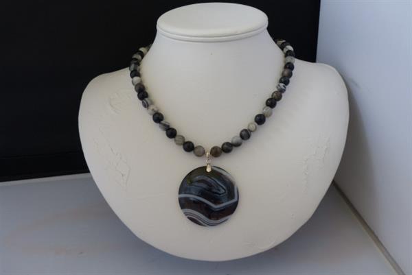 Grote foto sardonyx ketting oorhanger set sieraden tassen en uiterlijk kettingen