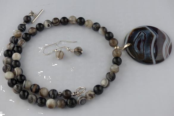 Grote foto sardonyx ketting oorhanger set sieraden tassen en uiterlijk kettingen