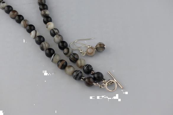 Grote foto sardonyx ketting oorhanger set sieraden tassen en uiterlijk kettingen