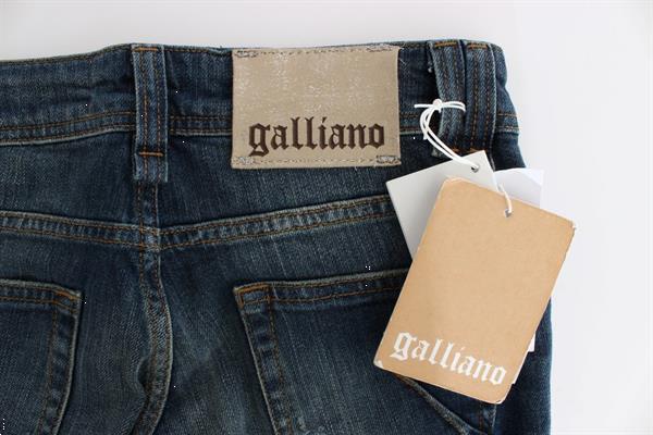 Grote foto galliano blue wash cotton blend slim fit jeans w26 kleding dames spijkerbroeken en jeans