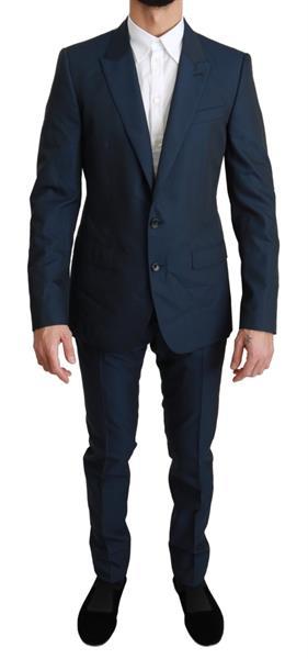 Grote foto dolce gabbana blue solid 100 wool 2 piece martini suit it kleding heren kostuums en colberts