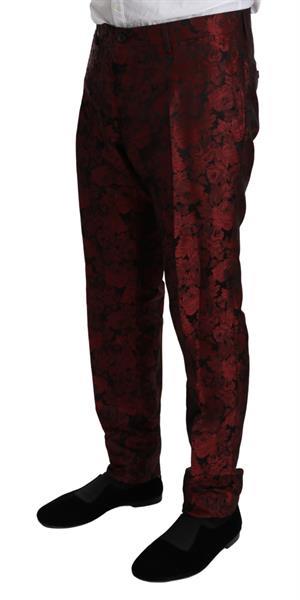 Grote foto dolce gabbana bordeaux martini floral silk 3 piece suit it kleding heren kostuums en colberts